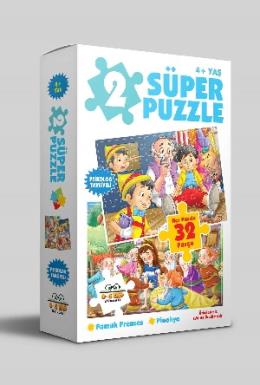 2 Süper Puzzle / Pamuk Prenses - Pinokyo (Kutulu)