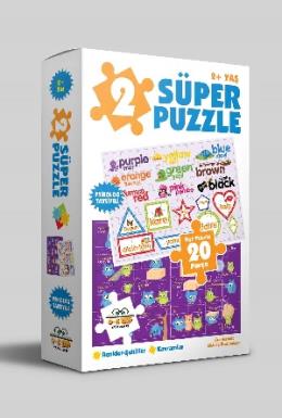 2 Süper Puzzle / Renkler - Şekiller - Kavramlar (Kutulu)