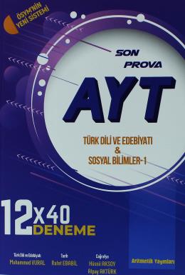 Aritmetik AYT Türk Dili Edebiyatı Ve Sosyal Bilimler 12X40 Deneme