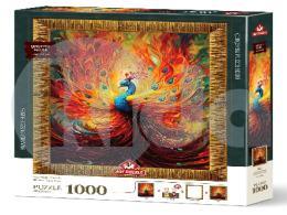 Art Puzzle Efsanevi Tavuskuşu 1000 Parça Çerçeveli Puzzle