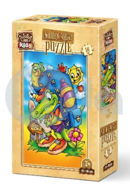 Art Kids Okul Yolu 16 Parça Ahşap Puzzle