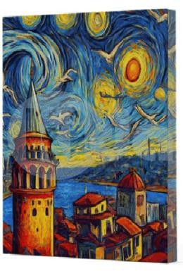 Van Gogh 5 Galata Çizgisiz Yan Boyamalı Defter