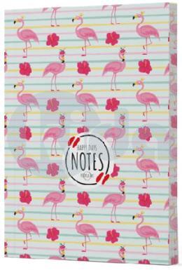 Flamingo 2 Yan Boyamalı Çizgili Defter