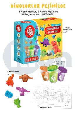 Dinozorlar Peşimizde Oyun Hamuru Seti (14 Parça - 348 Gr)