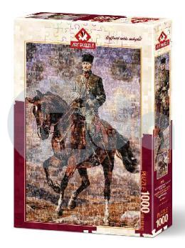 Art Puzzle Atatürk Sakarya İsimli Atıyla Kolaj 100