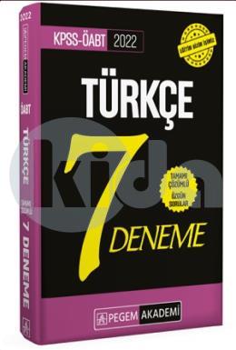 Pegem 2022 ÖABT Türkçe Öğretmenliği Tamamı Çözümlü 7 Deneme (İADESİZ)
