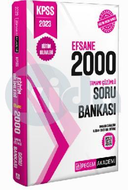 Pegem 2023 KPSS Eğitim Bilimleri Tamamı Çözümlü Efsane 2000 Soru Bankası İADESİZ