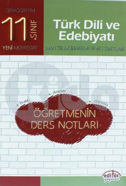 Editör 11.Sınıf Türk Dili ve Edebiyatı Öğretmenin Ders Notları