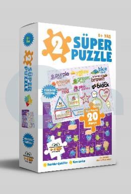 2 Süper Puzzle / Renkler - Şekiller - Kavramlar (Kutulu)