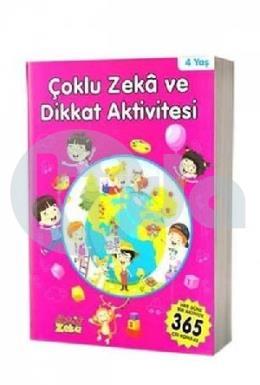 Çoklu Zeka ve Dikkat Aktivitesi 4 Yaş Pembe Kitap