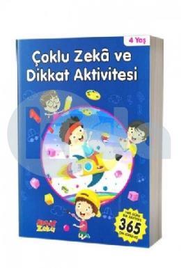 Çoklu Zeka ve Dikkat Aktivitesi 4 Yaş Mavi Kitap