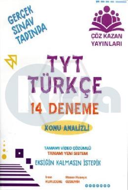 Çöz Kazan TYT Türkçe 14lü Deneme Sınavı - Konu Analizli