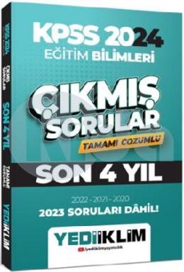 Yediiklim 2024 KPSS Eğitim Bilimleri Son 4 Yıl Tamamı Çözümlü Çıkmış Sorular