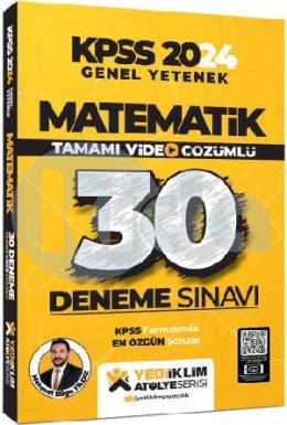 Yediiklim 2024 KPSS Matematik Tamamı Video Çözümlü 30 Deneme