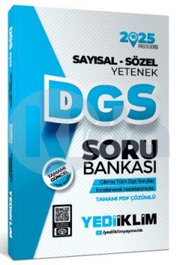 Yediiklim 2025 DGS Prestij Serisi Sayısal-Sözel Yetenek Tamamı PDF Çözümlü Soru Bankası