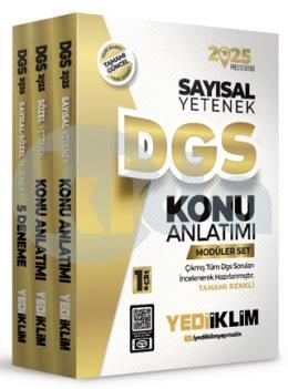 Yediiklim 2025 DGS Modüler Set (Sayısal Bölüm-Sözel Bölüm-Deneme)