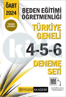 Pegem 2024 KPSS ÖABT Beden Eğitimi Öğretmenliği Tamamı Çözümlü Türkiye Geneli 4-5-6 (3lü Deneme Seti)