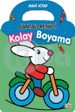 Çantalı Renkli Kolay Boyama Mavi Kitap