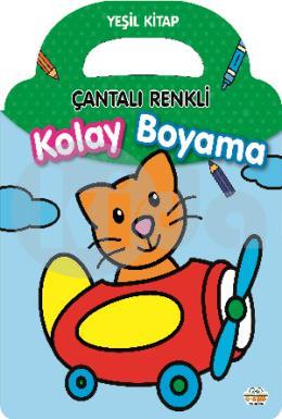 Çantalı Renkli Kolay Boyama Yeşil Kitap