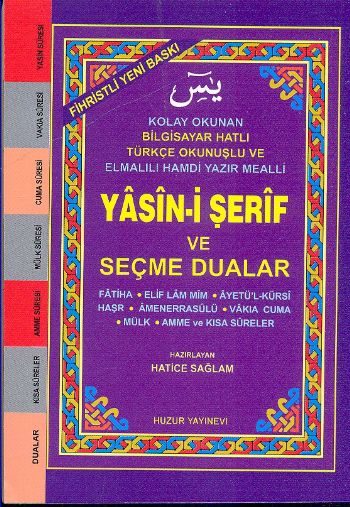 Fihristli Yasin-i Şerif ve Seçme Dualar (Cep Boy-Kod:32)